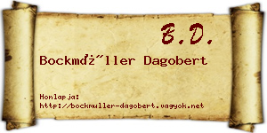 Bockmüller Dagobert névjegykártya